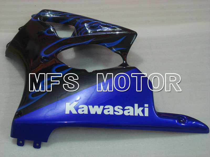 Kawasaki NINJA ZX6R 2000-2002 Injection ABS Fairing - Flame - Black Blue - MFS3682 - Fairings Kit