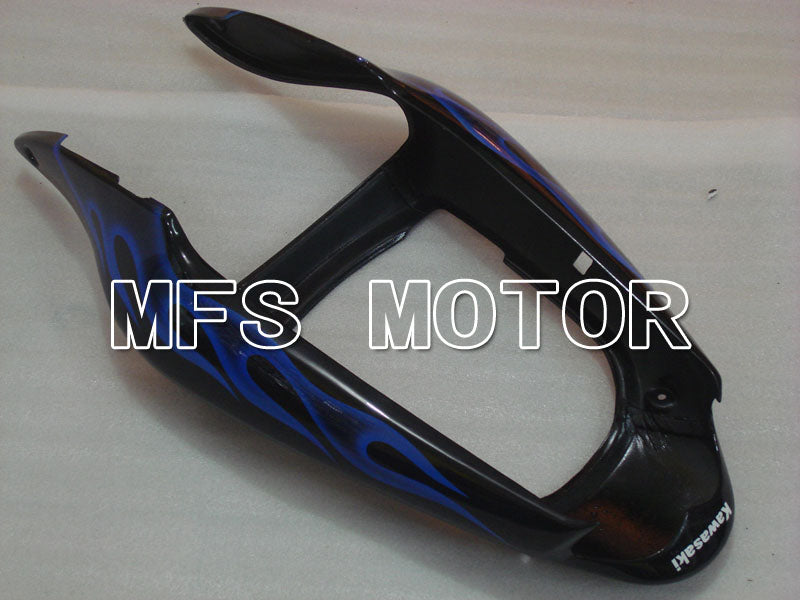Kawasaki NINJA ZX6R 2000-2002 Injection ABS Fairing - Flame - Black Blue - MFS3682 - Fairings Kit