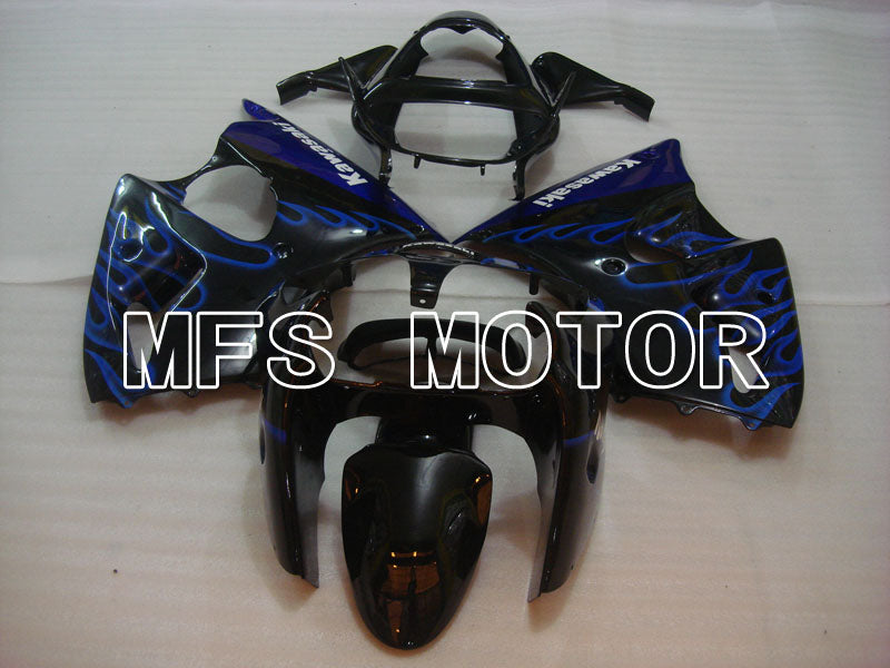 Kawasaki NINJA ZX6R 2000-2002 Injection ABS Fairing - Flame - Black Blue - MFS3682 - Fairings Kit