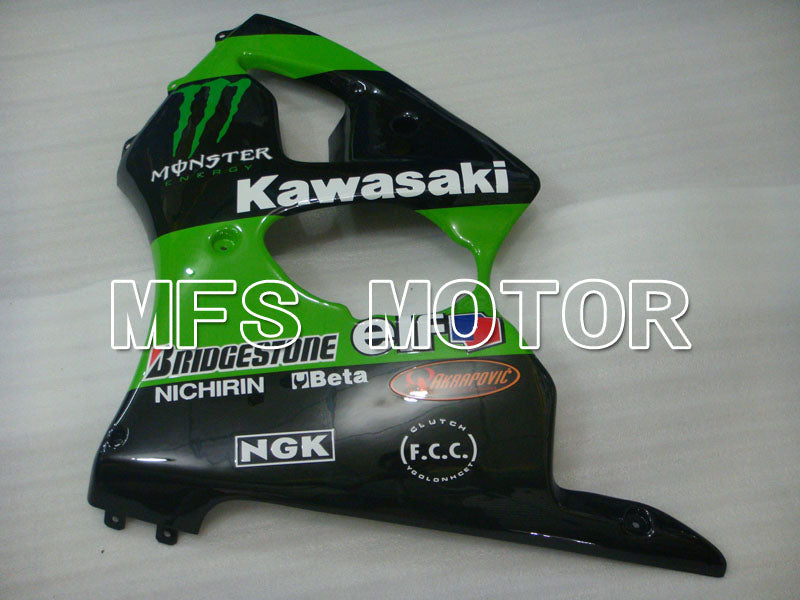 Kawasaki NINJA ZX6R 2000-2002 Injection ABS Fairing - Monster - Black Green - MFS3688 - Fairings Kit
