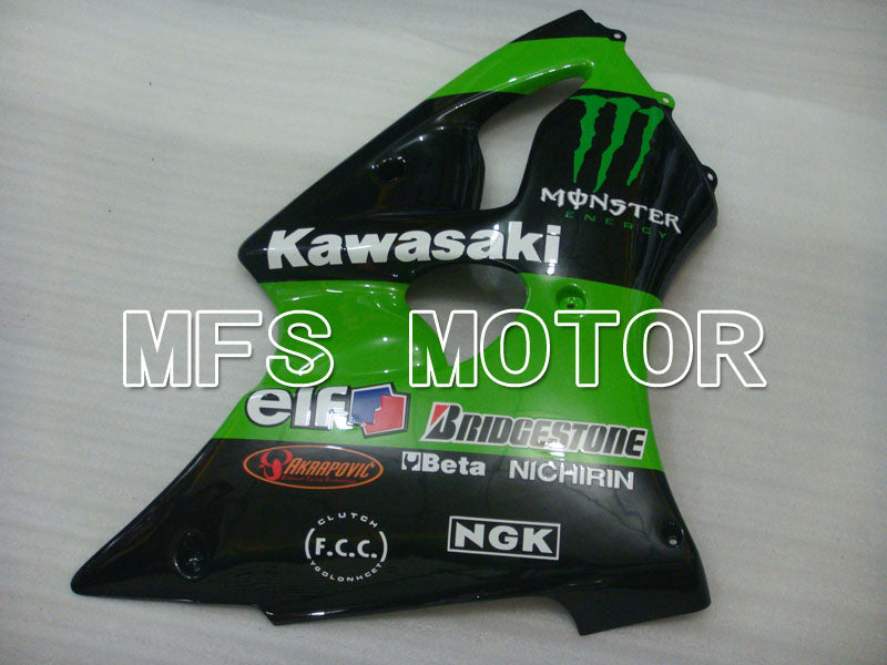 Kawasaki NINJA ZX6R 2000-2002 Injection ABS Fairing - Monster - Black Green - MFS3688 - Fairings Kit