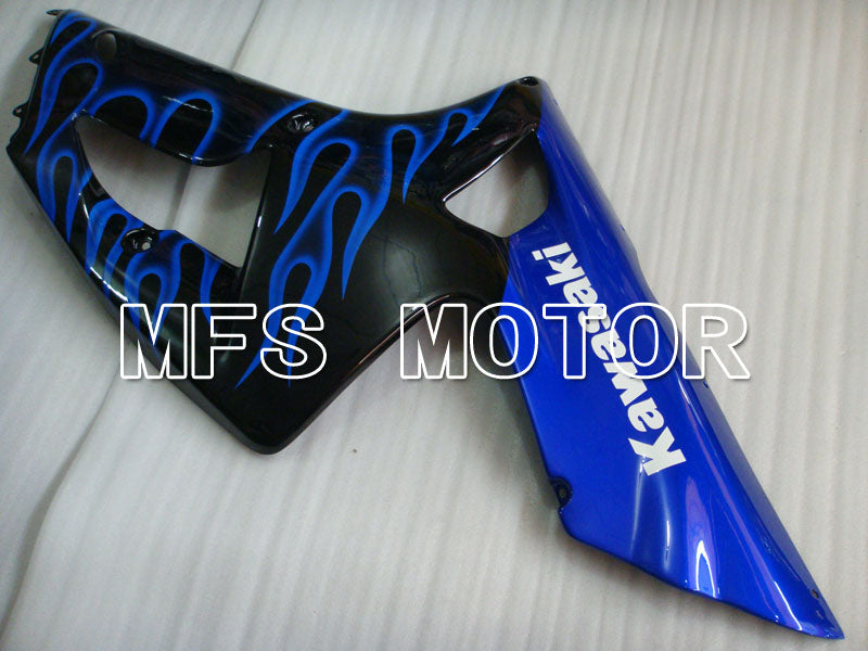 Kawasaki NINJA ZX6R 2003-2004 Injection ABS Fairing - Flame - Black Blue - MFS3710 - Fairings Kit