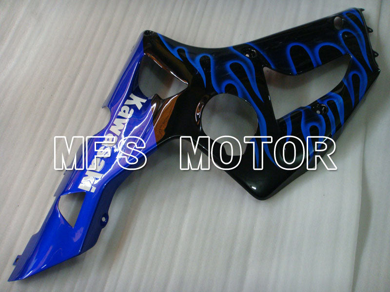 Kawasaki NINJA ZX6R 2003-2004 Injection ABS Fairing - Flame - Black Blue - MFS3710 - Fairings Kit