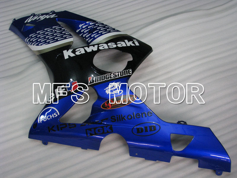 Kawasaki NINJA ZX6R 2003-2004 Injection ABS Fairing - Factory Style - Black Blue - MFS3717 - Fairings Kit