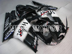 Kawasaki NINJA ZX6R 2003-2004 Injection ABS Fairing - West - Black White - MFS3720 - Fairings Kit