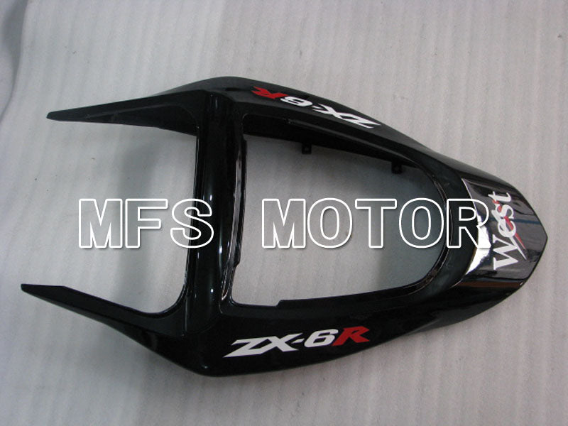Kawasaki NINJA ZX6R 2003-2004 Injection ABS Fairing - West - Black White - MFS3720 - Fairings Kit