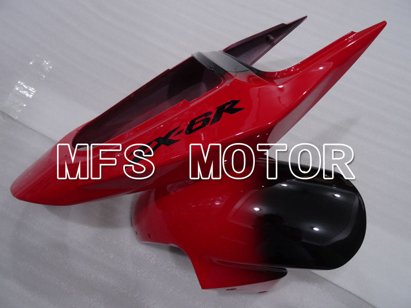Kawasaki NINJA ZX6R 2003-2004 Injection ABS Fairing - Factory Style - Black Red - MFS3727 - Fairings Kit