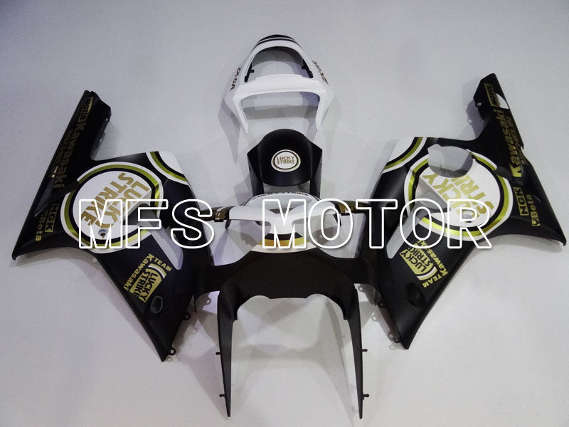 Kawasaki NINJA ZX6R 2003-2004 Injection ABS Fairing - Lucky Strike - Black White - MFS3732 - Fairings Kit