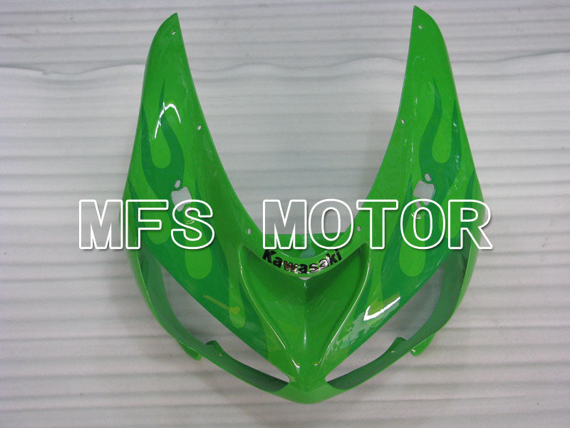 Kawasaki NINJA ZX6R 2005-2006 Injection ABS Fairing - Flame - Green - MFS3772 - Fairings Kit