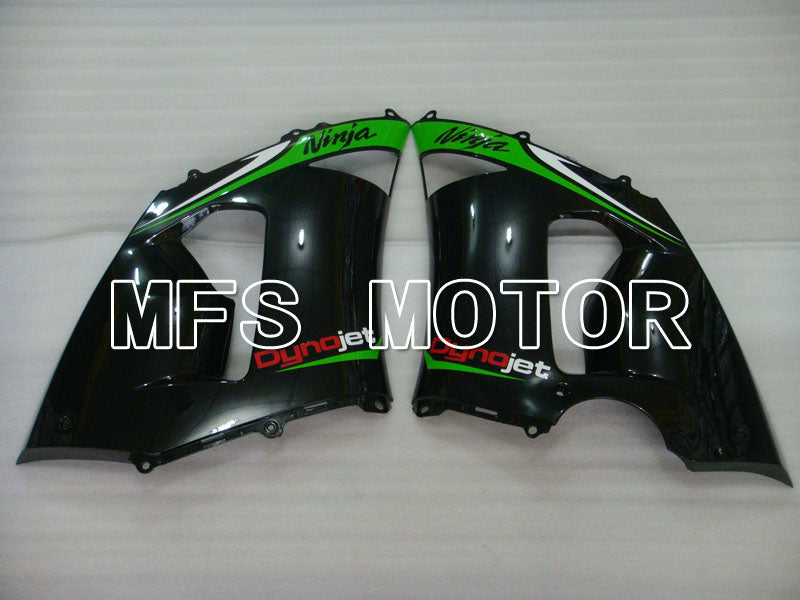 Kawasaki NINJA ZX6R 2005-2006 Injection ABS Fairing - Factory Style - Black Green - MFS3785 - Fairings Kit