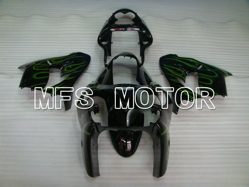 Kawasaki NINJA ZX9R 2000-2001 ABS Fairing - Flame - Black Green - MFS3827 - Fairings Kit
