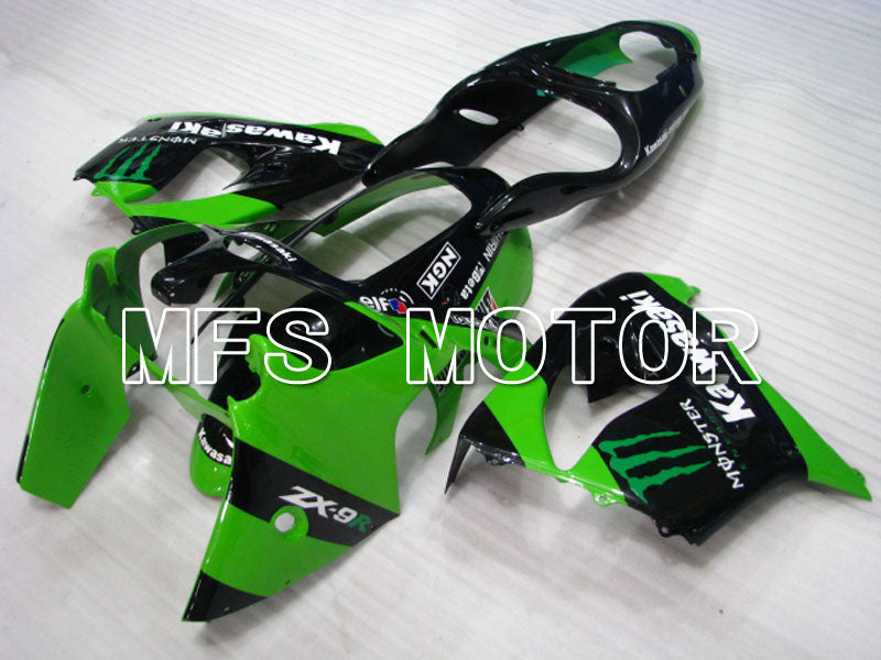 Kawasaki NINJA ZX9R 2000-2001 ABS Fairing - Monster - Black Green - MFS3835 - Fairings Kit