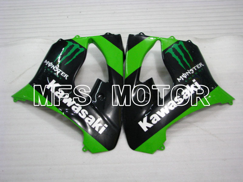 Kawasaki NINJA ZX9R 2000-2001 ABS Fairing - Monster - Black Green - MFS3835 - Fairings Kit