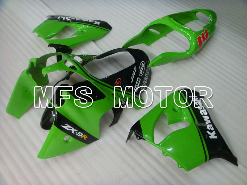 Kawasaki NINJA ZX9R 2000-2001 ABS Fairing - Factory Style - Black Green - MFS3838 - Fairings Kit