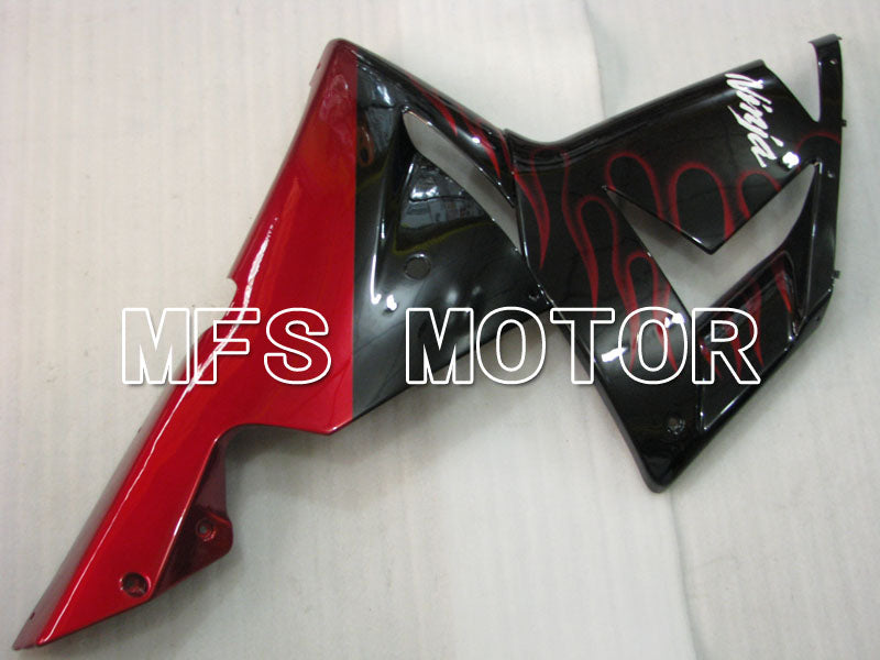 Kawasaki NINJA ZX10R 2004-2005 Injection ABS Fairing - Flame - Black Red - MFS3961 - Fairings Kit