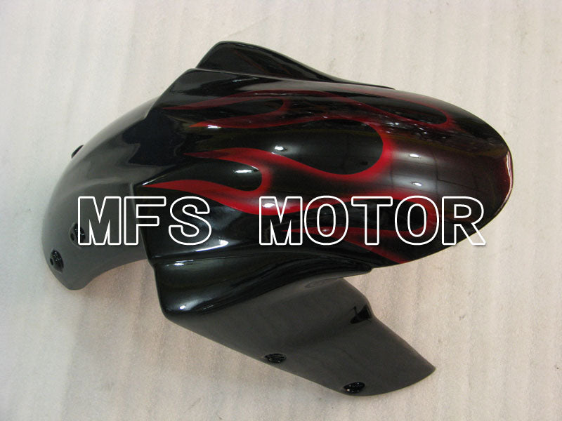 Kawasaki NINJA ZX10R 2004-2005 Injection ABS Fairing - Flame - Black Red - MFS3961 - Fairings Kit