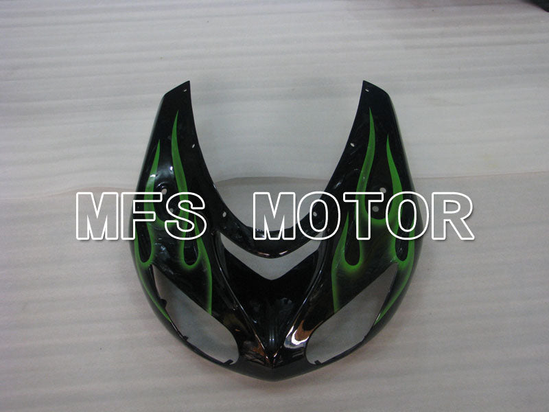 Kawasaki NINJA ZX10R 2006-2007 Injection ABS Fairing - Flame - Black Green - MFS4002 - Fairings Kit
