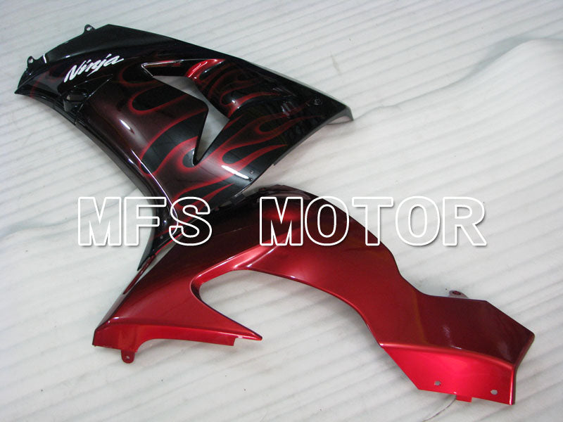 Kawasaki NINJA ZX10R 2006-2007 Injection ABS Fairing - Flame - Black Red - MFS4005 - Fairings Kit