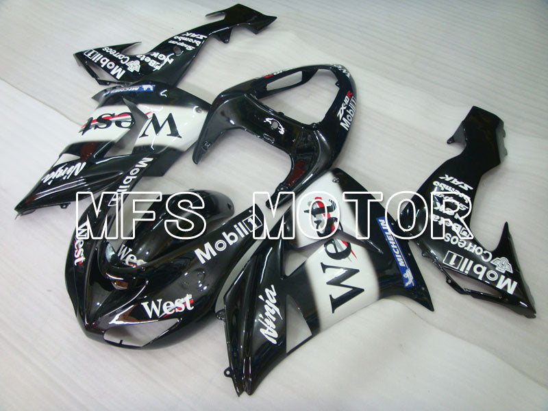 Kawasaki NINJA ZX10R 2006-2007 Injection ABS Fairing - West - Black White - MFS4012 - Fairings Kit