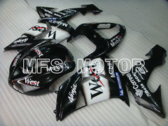 Kawasaki NINJA ZX10R 2006-2007 Injection ABS Fairing - West - Black White - MFS4015 - Fairings Kit