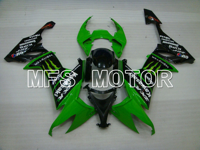 Kawasaki NINJA ZX10R 2008-2010 Injection ABS Fairing - Monster - Black Green - MFS4080 - Fairings Kit