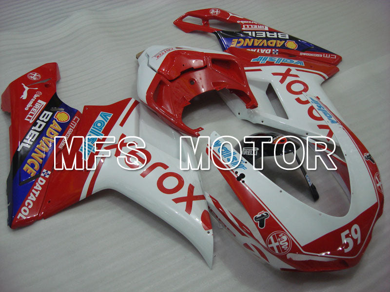 Ducati 848 / 1098 / 1198 2007-2011 Injection ABS Fairing - Xerox - Red White - MFS4092 - Fairings Kit