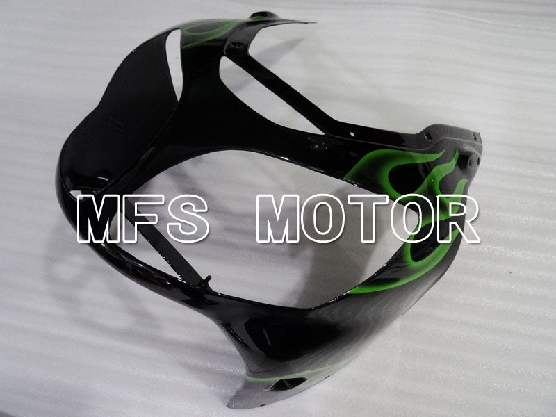 Kawasaki NINJA ZX12R 2000-2001 Injection ABS Fairing - Flame - Black Green - MFS4101 - Fairings Kit