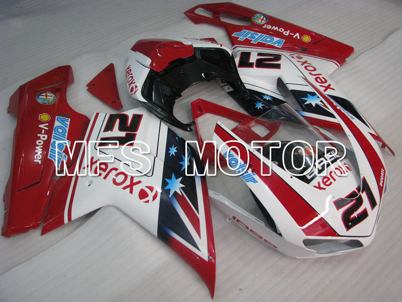 Ducati 848 / 1098 / 1198 2007-2011 Injection ABS Fairing - Xerox - Red White - MFS4109 - Fairings Kit