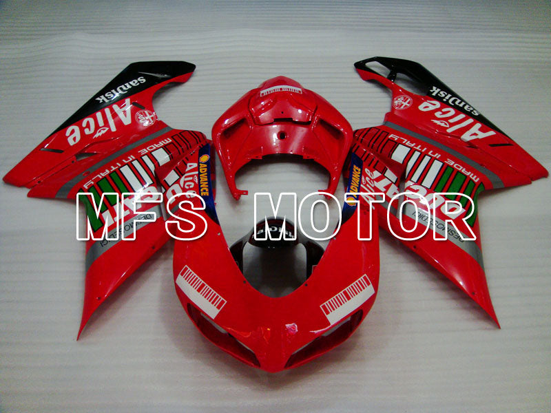 Ducati 848 / 1098 / 1198 2007-2011 Injection ABS Fairing - Alice - Red Black - MFS4113 - Fairings Kit