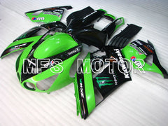 Kawasaki NINJA ZX14R 2006-2011 Injection ABS Fairing - Monster - Black Green - MFS4168 - Fairings Kit