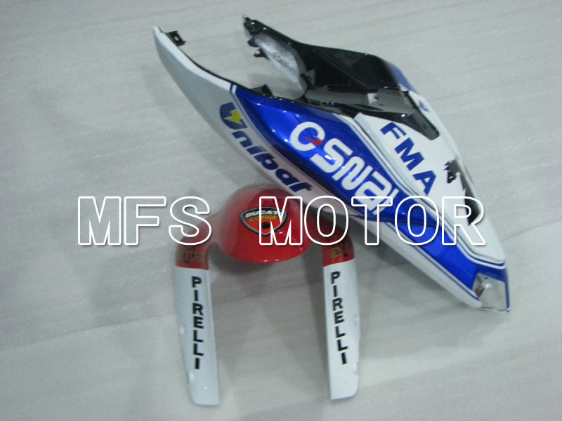 Ducati 848 / 1098 / 1198 2007-2011 Injection ABS Fairing - Unibat - Red wine color White - MFS4197 - Fairings Kit