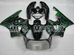 Honda CBR900RR 919 1998-1999 ABS Fairing - Flame - Green Black - MFS4408 - Fairings Kit