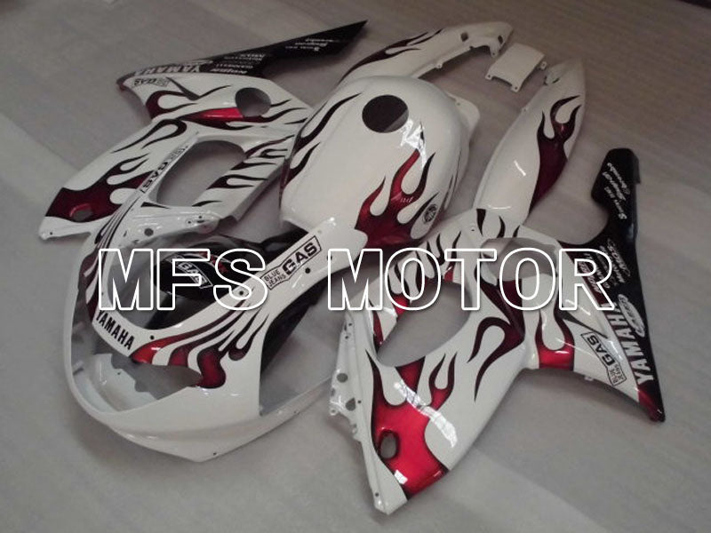 Yamaha YZF-600R 1997-2007 Injection ABS Fairing - Flame - Red wine color White - MFS4446 - Fairings Kit