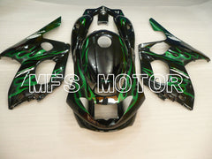 Yamaha YZF-600R 1997-2007 Injection ABS Fairing - Flame - Green Black - MFS4474 - Fairings Kit
