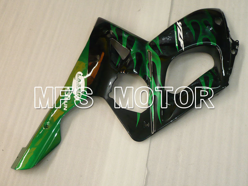 Yamaha YZF-600R 1997-2007 Injection ABS Fairing - Flame - Green Black - MFS4474 - Fairings Kit