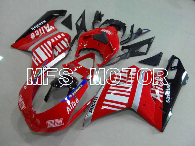 Ducati 848 / 1098 / 1198 2007-2011 Injection ABS Fairing - Alice - Red Black - MFS4725 - Fairings Kit