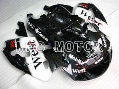 Suzuki GSXR600 1997-2000 ABS Fairing - West - Black White - MFS5262 - Fairings Kit