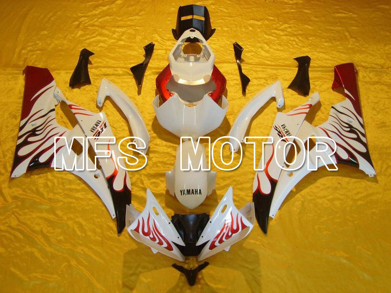 Yamaha YZF-R6 2006-2007 Injection ABS Fairing - Flame - Red White - MFS5310 - Fairings Kit