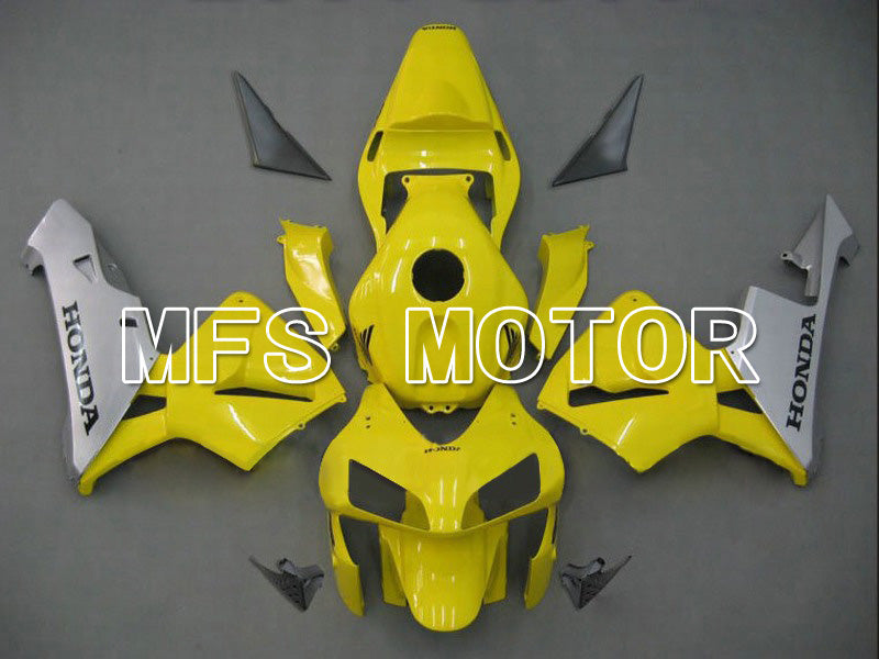 Honda CBR600RR 2003-2004 ABS Injection Fairing - Factory Style - Yellow Silver - MFS5326 - Fairings Kit