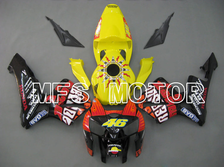 Honda CBR600RR 2005-2006 Injection ABS Fairing - Rossi - Black Yellow - MFS5559 - Fairings Kit