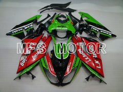 Kawasaki NINJA ZX6R 2009-2012 Injection ABS Fairing - Motocard - Red Green - MFS5828 - Fairings Kit