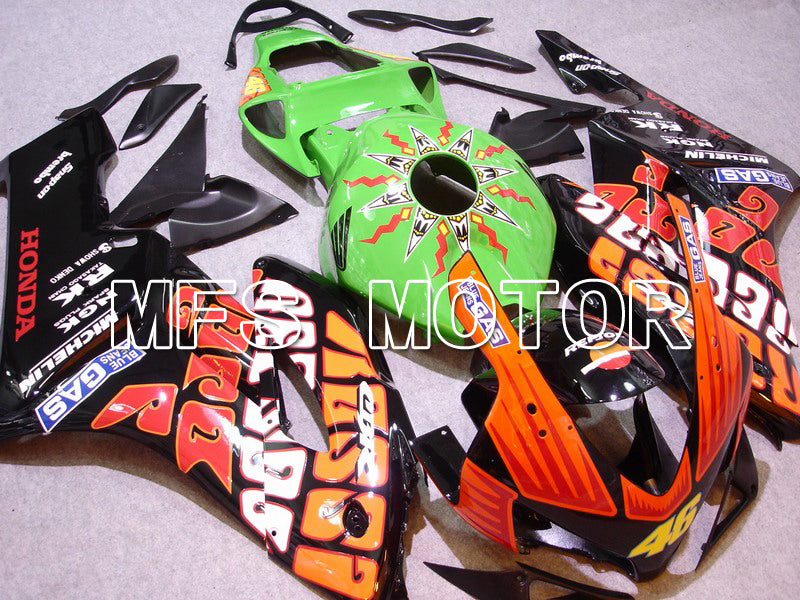 Honda CBR1000RR 2004-2005 Injection ABS Fairing - Rossi - Black Orange Green - MFS5957 - Fairings Kit