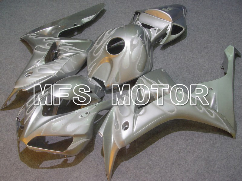 Honda CBR1000RR 2006-2007 Injection ABS Fairing - Flame - Silver White - MFS6006 - Fairings Kit