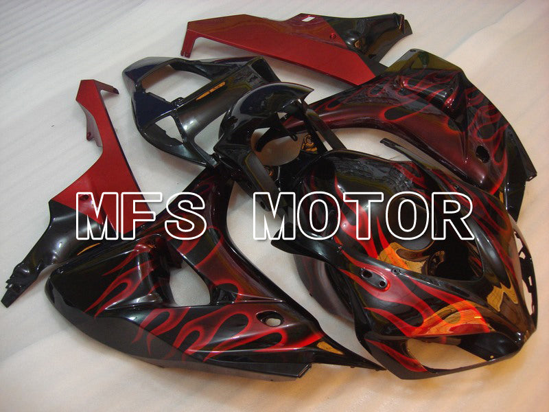 Honda CBR1000RR 2006-2007 Injection ABS Fairing - Flame - Black Red - MFS6020 - Fairings Kit