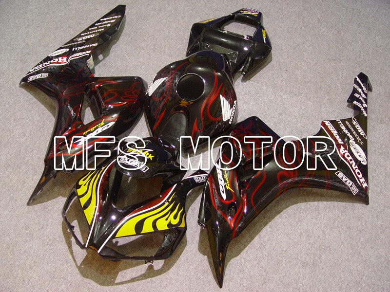 Honda CBR1000RR 2006-2007 Injection ABS Fairing - Flame - Black Red - MFS6038 - Fairings Kit