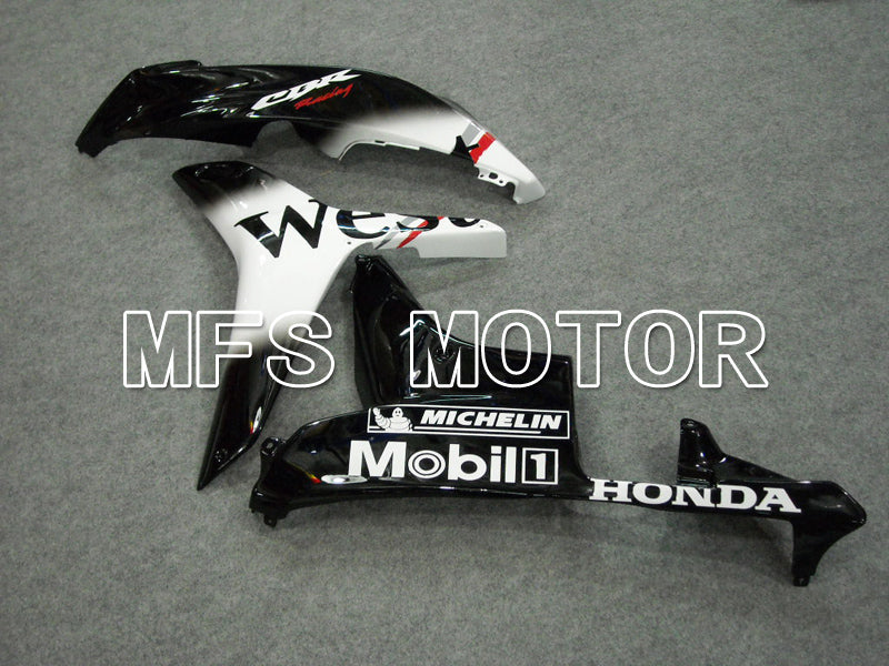 Honda CBR600RR 2007-2008 Injection ABS Fairing - West - Black White - MFS6397 - Fairings Kit