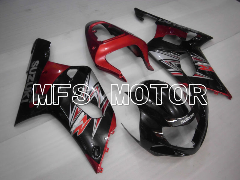 Suzuki GSXR600 2001-2003 Injection ABS Fairing - Factory Style - Black Red - MFS6422 - Fairings Kit