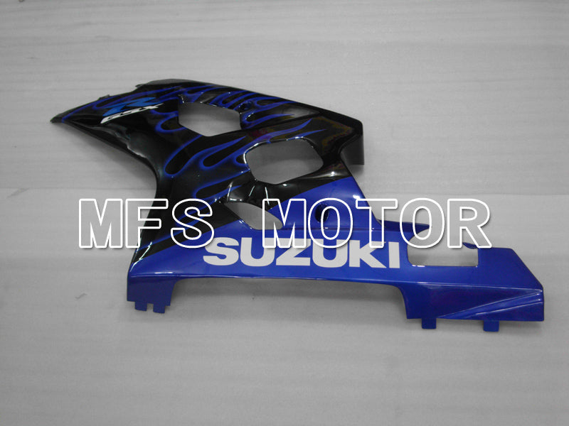 Suzuki GSXR600 GSXR750 2004-2005 Injection ABS Fairing - Flame - Black Blue - MFS6424 - Fairings Kit